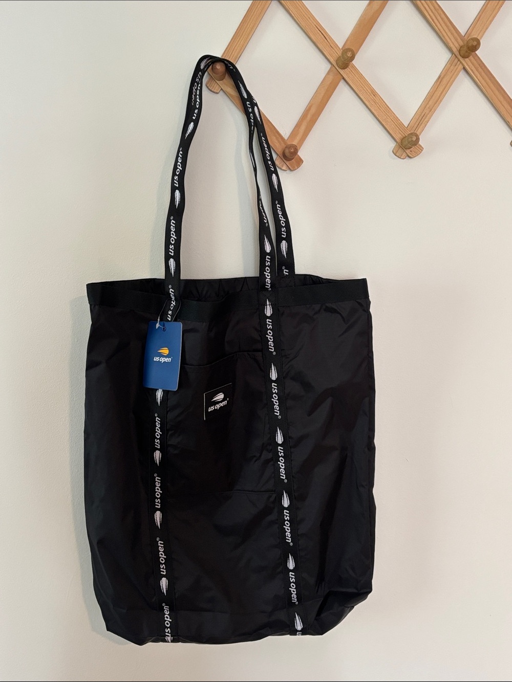 Black Nylon US open Tote Bag